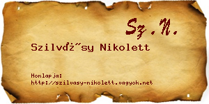 Szilvásy Nikolett névjegykártya